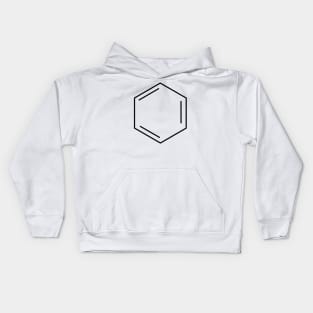 Benzene Hydrocarbon Ring In Black Kids Hoodie